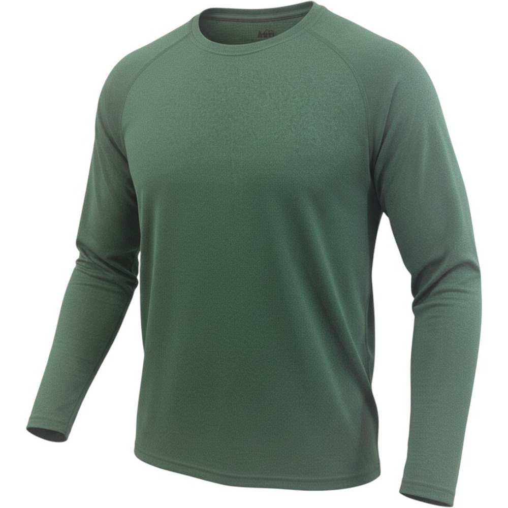 REI Co-op Mens XL Green Heathered Long Sleeve Active Performance Hiking Shirt